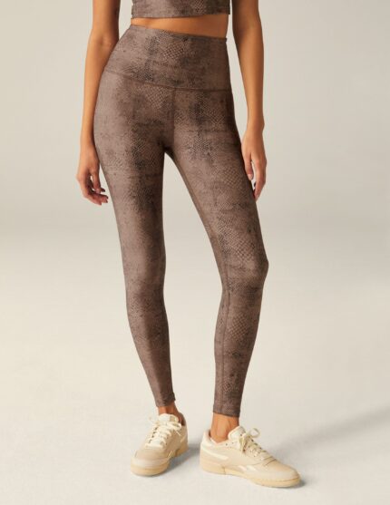 Neutral Snakeskin SoftMark High Waisted Midi Legging